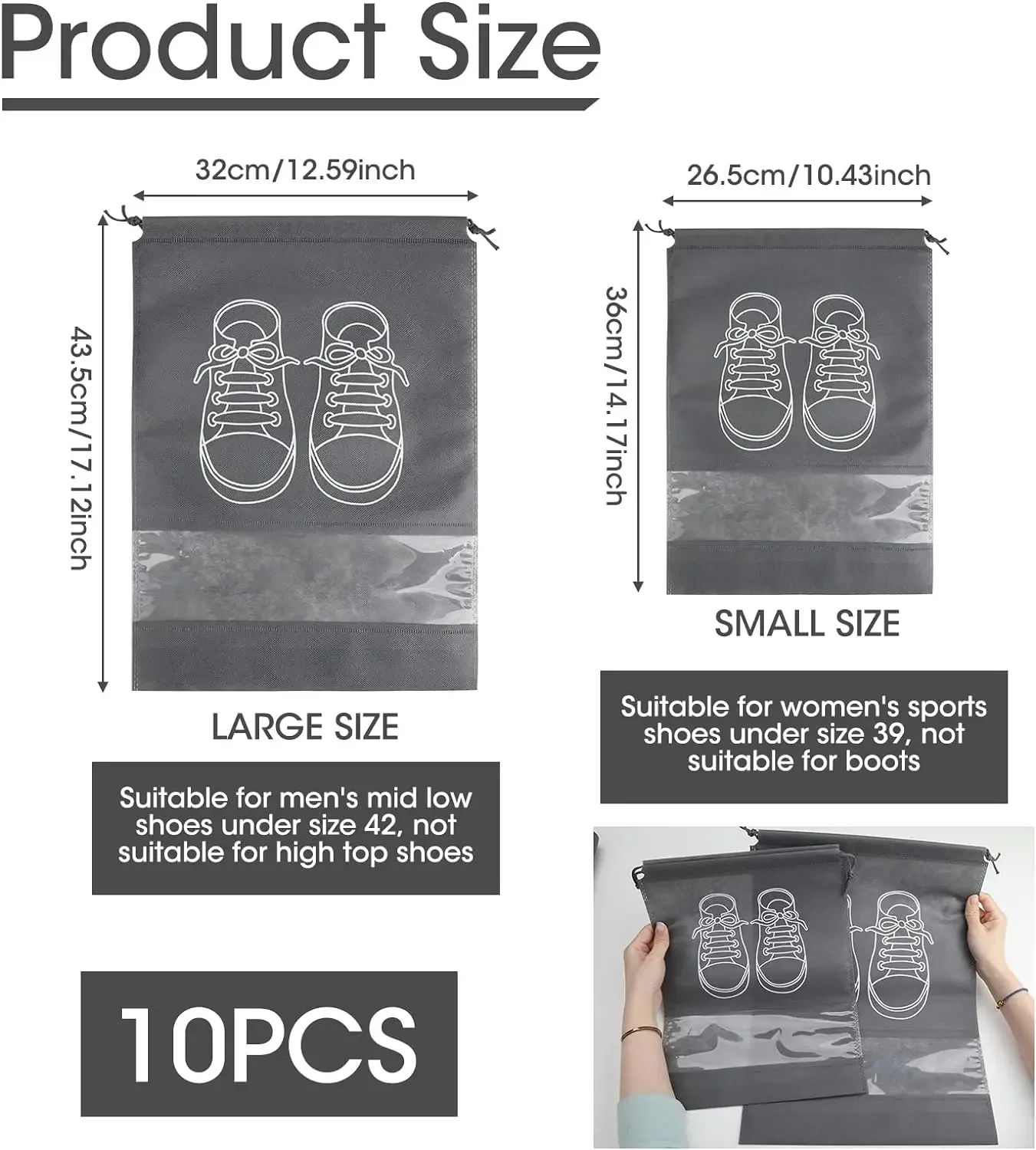 10 Stück Vlies-Schuhaufbewahru – Shoe Bag Dust Bewertung und Preis
